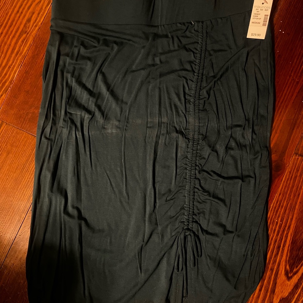 Maurices Dark Teal Ruched Pencil Skirt - Picture 6 of 6